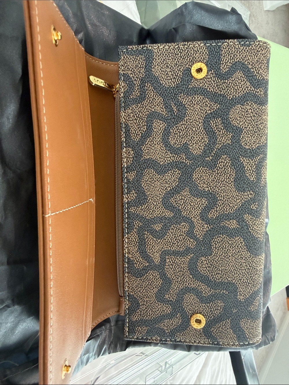 TOUS Brown and Tan Signature Continental Wallet - Picture 3 of 3
